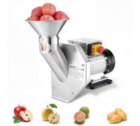 VEVOR Spremiagrumi per Frutta Elettrico 550 W, Macchina per Lavorazione della Frutta Capacità di 60 kg/h per Pera Mela Ananas Frutte Tritafrutta Diametro max 70 mm Materiale in Acciaio Inox 304