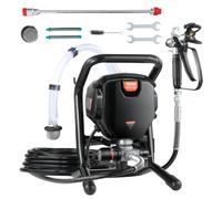 VEVOR Spruzzatore Airless per Vernice con Supporto, Spruzzatore Airless Elettrico ad Alta Efficienza da 750 W 3000 PSI, Effetto Verniciatura, per Mobili e Recinzioni Interni ed Esterni di Casa