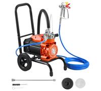 VEVOR Spruzzatore di Vernice Airless a Membrana con Ruote, Macchina a Spruzzo per Vernice 900W Pressione max 15,17 Mpa, Spruzzatore con Ruote Flusso 1,8 L/min con Asta di Prolunga Spruzzatura da Casa