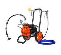 VEVOR spruzzatore airless con membrana, spruzzatore airless efficiente da 1100 W con carrello, spruzzatore airless da 2000 psi, con asta di prolunga, 2 L/min