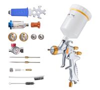VEVOR Spruzzatore Pneumatico per Verniciatura a Gravità HVLP 600 mL 3 Ugelli