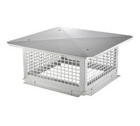 VEVOR Tappo per Canne Fumarie da Tetto Acciaio Inox 304 Antipioggia 432 x 432mm