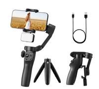 VEVOR Stabilizzatore Cardanico per Smartphone a 3 Assi con Luce di Riempimento
