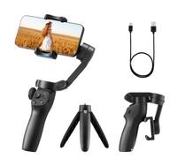 VEVOR Stabilizzatore Cardanico per Smartphone, Stabilizzazione a 3 Assi, con Tracciamento di Viso e Oggetto, Treppiede, Stabilizzatore per Telefono Portatile e Pieghevole per Registrazione Video