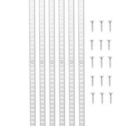 VEVOR Pilastri per Mensole, Staffe per Mensole Regolabili in Acciaio inox, Inserti per Strisce di Pilastri con 32 Viti, per Scaffalature a Parete, Armadio, 923 x 17 x 6,5 mm 8 Pezzi
