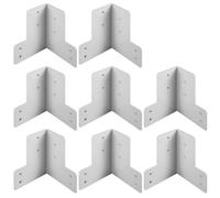 VEVOR Staffe Angolari per Banco da Lavoro 8 Pezzi Kit Staffe Per Tavolo da Negozio 48 LBS per Tavolo da Negozio Angolo Retto Colore Bianco per Piattaforma Rialzata per Bordo Ponte e Banco da Lavoro