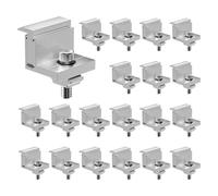 VEVOR Staffe di Montaggio a Z per Pannelli Solari, Morsetti Terminali Regolabili per Pannelli Solari da 35-50 mm Staffa Z di Montaggio per Pannelli Solari in Alluminio Anodizzato Leggero, 20 Pezzi