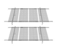 VEVOR Staffe di Montaggio per Pannelli Solari in Acciaio al Carbonio, 2 Set, Staffe per Pannelli Solari Multi-Pezzo Regolabili da 30° a 60° per 4-8 Pannelli Solari, per Montaggio a Terra per Fattorie