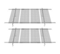 VEVOR Staffe di Montaggio per Pannelli Solari in Acciaio al Carbonio, 2 Set, Staffe per Pannelli Solari Multi-Pezzo Regolabili da 30° a 60° per 4-8 Pannelli Solari, per Montaggio a Terra per Fattorie