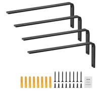 VEVOR Staffa per Mensola 256x155mm 4 Pezzi Sospesa Carichi Pesanti Mensola a L