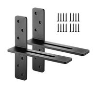 VEVOR Staffe per Mensole Galleggianti a Forma di T, 2 Pezzi, Staffe in Acciaio Massiccio per Mensole, 304,8 x 73,5 x 304,8 mm Capacità di Carico di 90 kg per Supporto da Banco con Viti