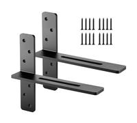 VEVOR Staffe per Mensole Galleggianti a Forma di T, 2 Pezzi, Staffe in Acciaio Massiccio per Mensole, 355,6 x 73,5 x 304,8 mm Capacità di Carico di 90 kg per Supporto da Banco con Viti