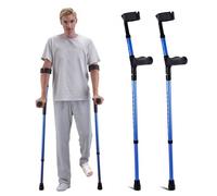 VEVOR Stampelle da Avambraccio per Adulti, Stampelle Passeggio Regolabili in Altezza 11 Livelli con Polsino Superiore a 4 Livelli, in Alluminio Leggero per Disabili Chirurgia Gambe, 1 Paio 158,7 kg