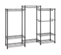 VEVOR Stand Appendiabiti Capacità Carico Statica Max. 362 kg con 8 Ripiani Carico 40 kg Singolo per Camera da Letto Soggiorno, Appendiabiti da 4 Barre 1740 x 450 x 1800 mm in Acciaio al Carbonio Q235