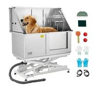 VEVOR Stazione di lavaggio per cani 127 cm - Sollevamento elettrico - Acciaio inox - Porta destra