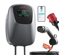 VEVOR Stazione di Ricarica per EV PHEV 11kW Trifase CEE 16A Tipo 2 Display per Veicoli Elettrici Ibridi Plug-in 400V CA, Caricabatterie Auto Uso Domestico, Controllo Remoto APP, IP65, Frequenza 50 Hz