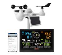 VEVOR Stazione Meteorologica Solare Connessione WiFi da Esterni Schermo a Colori 7,9 Pollici Funzione 7 in 1, Stazione Meteo Display 7,9 Pollici Distanza di Trasmissione da 150m, Stazione Meteo Solare