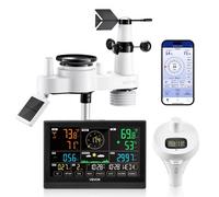 VEVOR Stazione Meteorologica Wi-Fi con Display VA 190 mm e Sensore per Piscina