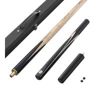 VEVOR Stecca da Biliardo Snodata da 1447,8 mm con Asta di Prolunga e Punta in Pelle da 540 g per Tavolo da Biliardo Professionale Bar, Casa, Include Custodia in Legno, Ideale per Principianti