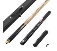 VEVOR Stecca da Biliardo Snodata da 1447,8 mm con Asta di Prolunga e Punta in Pelle da 540 g per Tavolo da Biliardo Professionale Bar, Casa, Include Custodia in Legno, Ideale per Principianti