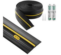 VEVOR Striscia di Guarnizione per Davanzale della Porta del Garage 5,03 m Striscia di Guarnizione Inferiore della Porta del Garage con Striscia Adesiva Resistente alle Intemperie, Impermeabile, Nero