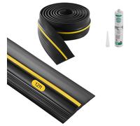 VEVOR Striscia di Tenuta per Davanzale della Porta del Garage, 3,66 m Striscia di Tenuta Universale per Fondo della Porta del Garage con Striscia Adesiva Resistente alle Intemperie, Impermeabili, Nero