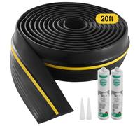 VEVOR Striscia Sigillante per Davanzale Porta Garage 6,09 m Striscia Sigillante Inferiore per Porta Garage con Striscia Adesiva Resistente alle Intemperie per Fondo Porta Garage, Impermeabile, Nero