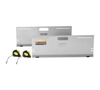 VEVOR Strumento per Allineamento Ruote, Piastre per Punta per Strumenti di Allineamento 2 Pezzi, Piastra per Strumenti per Misurazione dell'Angolo della Punta in Acciaio Inox, 4 Aste di Allineamento