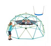 VEVOR Struttura da Arrampicata Geometrica a Cupola Larghezza 305 cm con Altalena e Amaca, Capacità di Carico 453 kg, Attrezzatura da Arrampicata per Bambini dai 3 ai 10 Anni, Parco Giochi Giardino