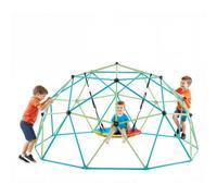 VEVOR Struttura da Arrampicata Geometrica a Cupola Larghezza 305 cm con Amaca, Carico 453 kg, Attrezzatura da Arrampicata per Bambini dai 3 ai 10 Anni, Parco Giochi Giardino Esercizio da Esterno