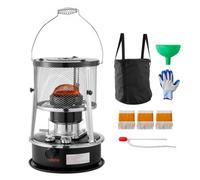 VEVOR Stufa a Cherosene Portatile da 9000 BTU, non Elettrica, per Interni ed Esterni, con Altezza e Fiamma Regolabili e Facile da Riporre, per Campeggio Caccia Cucina Casa Garage, Nero