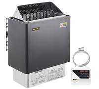 VEVOR Stufa Elettrica per Sauna 9KW Controllo Esterno Bagnato e Secco 380V-415V