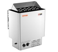 VEVOR Stufa per Sauna Stufa Elettrica per Sauna 8 kW, Riscaldatore Portatile per Sauna Interno/Esterno 400 V 3 N con Timer da 3 Ore Controllo Integrato Uso Domestico Commerciale 8-12 m³ Acciaio Inox