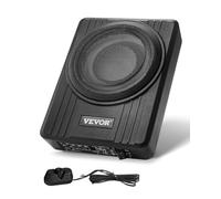 VEVOR Subwoofer per Auto Sotto Sedile, Subwoofer Auto Sottile Sistema a Basso Profilo, Audio a Basso Profilo Amplificatore Integrato, Ingresso Livello Alto Basso Regolatore del Volume, 254 mm e 150 W