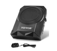 VEVOR Subwoofer per Auto Sotto Sedile, Subwoofer Auto Sottile Sistema a Basso Profilo, Audio a Basso Profilo Amplificatore Integrato, Ingresso Livello Alto Basso Regolatore del Volume, 254 mm e 400 W