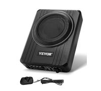 VEVOR Subwoofer per Auto Sotto Sedile, Subwoofer Auto Sottile Sistema Audio a Basso Profilo, Audio con Amplificatore integrato, Ingresso Livello Alto Basso Regolatore del Volume 203 mm e 400W