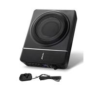 VEVOR Subwoofer per Auto Sotto Sedile, Subwoofer Auto Sottile Sistema Audio a Basso Profilo, Audio con Amplificatore integrato, Ingresso Livello Alto e Basso Regolatore del Volume 203 mm e 240W