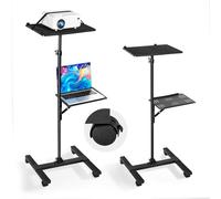 VEVOR Supporto a pavimento mobile per proiettore 50x45x136 cm, altezza regolabile 86-136 cm