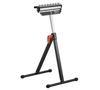 VEVOR Supporto a Rulli, Carico di 136 kg Supporto a Rulli per Troncatrice da Tavolo, Altezza Regolabile 680 a 1079,5 mm per Impieghi Gravosi con Testa a Rulli Multidirezionale Lucidata da 292,1 mm