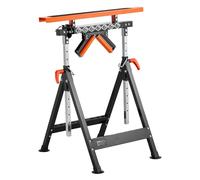 VEVOR Supporto a Rulli, Carico di 200 kg Supporto a Rulli per Troncatrice da Tavolo, Altezza Regolabile 838,2 a 1270 mm per Impieghi Gravosi con Cremagliera e Testa a Rulli Multidirezionale Lucidata