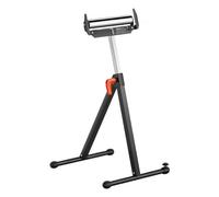 VEVOR Supporto a Rulli Pieghevole, Capacità 113 kg, Altezza Regolabile 685,8-1092,2 mm, con Guide Laterali e Testa a Rulli in Acciaio Lucidato 292,1 mm, per Estensione per Lavorazione del Legno