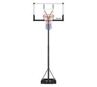 VEVOR Supporto da Basket Portatile Massimo 3,05 m Pallacanestro da Esterno con Piedistallo Regolabile in Altezza Design di Sollevamento, con Ruote e Tabellone PC da 1219,2 mm, per Cortili, Scuole