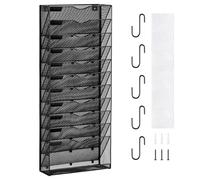 VEVOR Porta Giornali da Parete 1 Pezzo Portadocumenti da Parete con 12 Scomparti