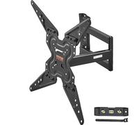 VEVOR Supporto da Parete per TV 320 x 250 x 60 mm per Schermo tra 26-55 Pollici Capacità Massima 44,9kg, Staffa da Parete Porta TV in Acciaio al Carbonio Angolazione Regolabile, Supporto TV Murale