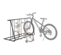 VEVOR Supporto da Pavimento per Bicicletta, per Pneumatici da 76,2 mm, Supporto per Bici con Griglia Bifacciale in Acciaio al Carbonio, per Garage, Interno ed Esterno, Capacità 6 Biciclette