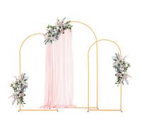 VEVOR Supporto Dorato per Fondale ad Arco per Matrimonio Set da 3 per Feste