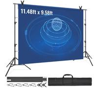 VEVOR Supporto Fondale Fotografico 2900 x 3500mm Kit Supporto per Sfondo Fotografico Regolabile 6 Morsetti Borsa Trasporto, Supporto per Sfondo Fotografico in Studio Fotografia in Acciaio al Carbonio