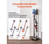 VEVOR Supporto per Aspirapolvere, Compatibile con Dyson V6 V7 V8 V10 V11 V15, Supporto per Aspirapolvere Stabile con Ruote per Aspirapolvere Verticali Senza Fili Dyson DC30 DC31 DC34 DC35 e Accessori