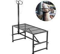 VEVOR Supporto per bestiame 130 x 59 cm supporto per ritaglio con testa dritta, supporto per ritaglio capra con telaio in metallo robusto, supporto per falciatura per pecora, supporto per tagliare