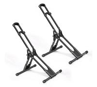 VEVOR Supporto per Bicicletta 2 Pezzi, Portabici da Pavimento Pieghevole, Rastrelliera da Pavimento in Acciaio al Carbonio, per Ruote da 508-737 mm, Installazione Senza Fori, per Garage e Casa, Nero